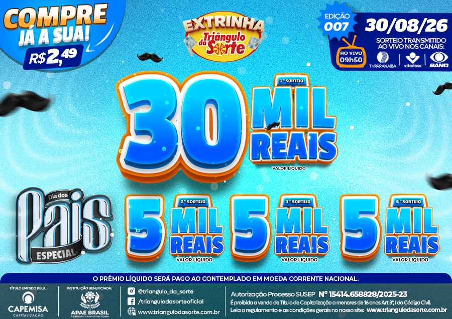 Extrinha 30/08/2026