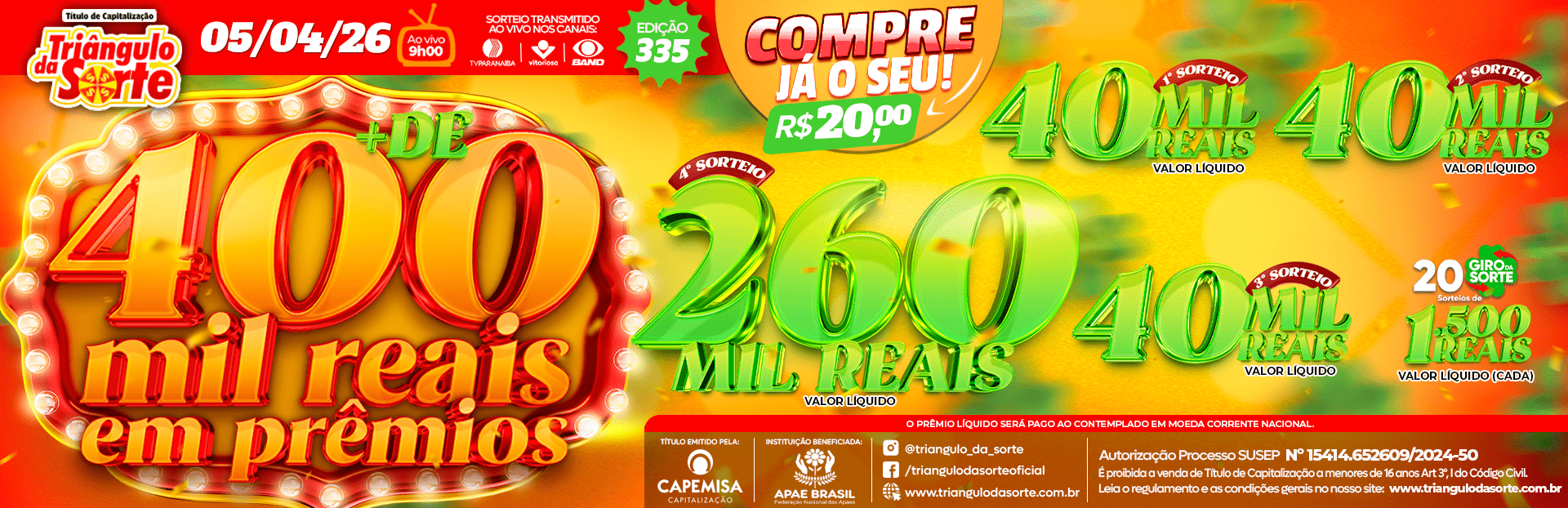 Premiação 05/04/2026