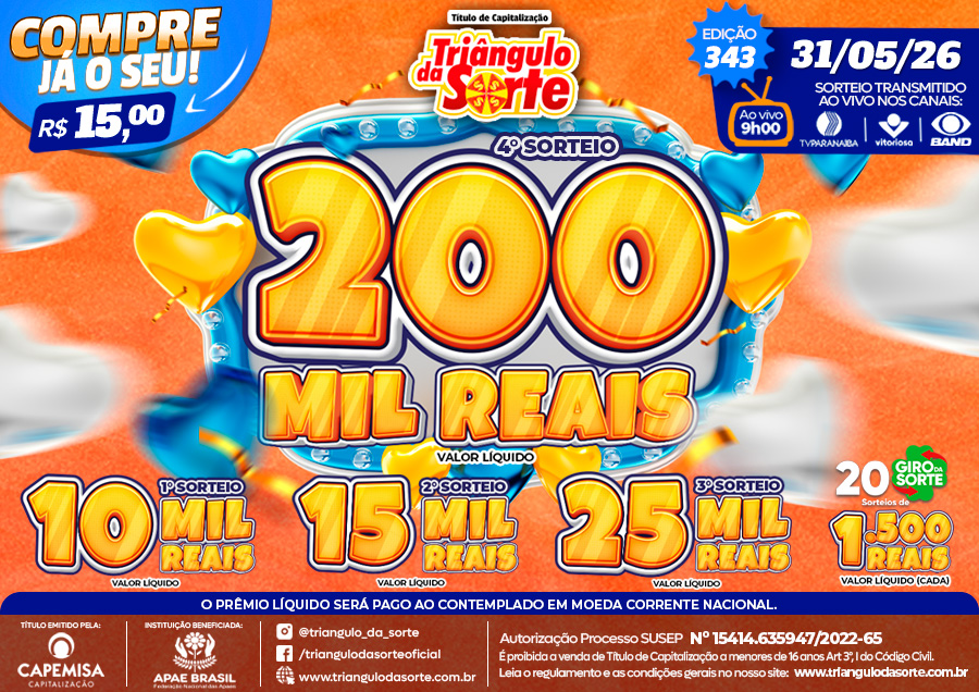 Premiação 31/05/2026