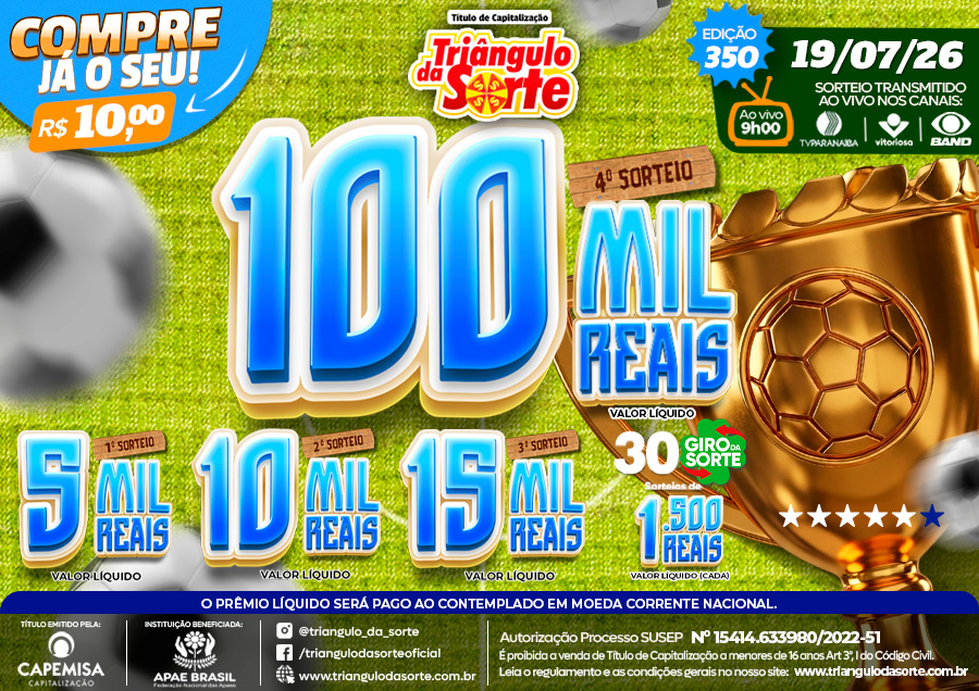 Premiação 19/07/2026