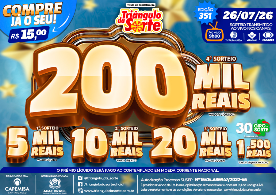 Premiação 26/07/2026