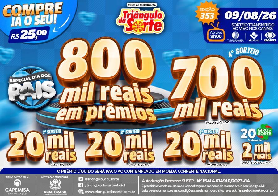 Premiação 09/08/2026