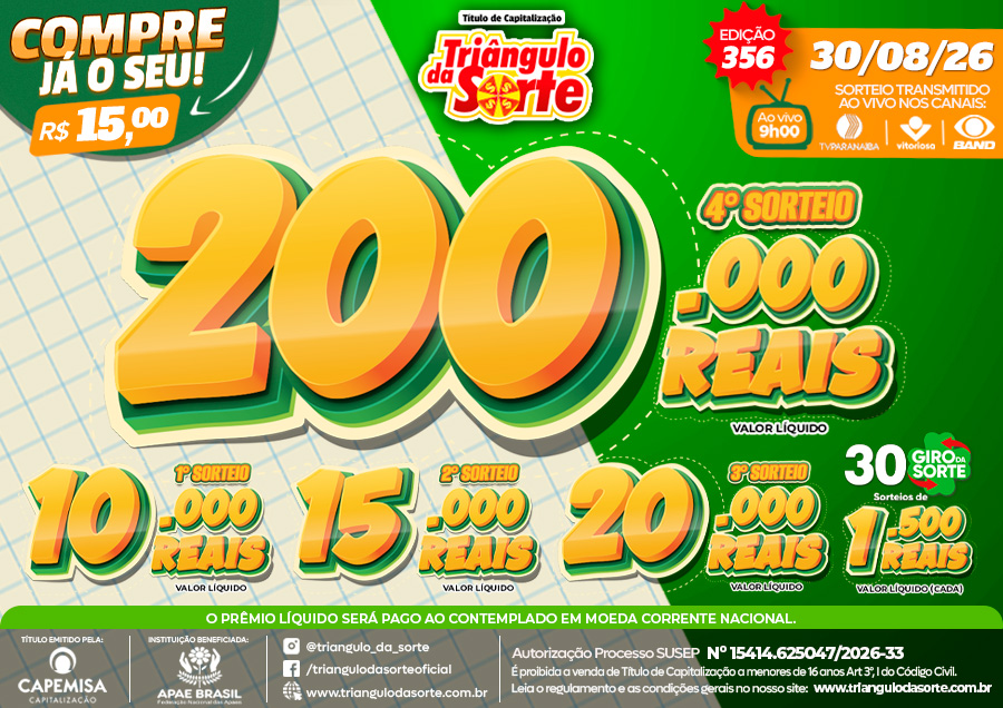 Premiação 30/08/2026
